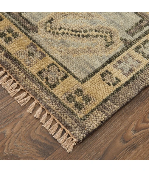 Feizy Fillmore Classic Diamond, Brown/Gray, 2'-6" x 10' Runner
