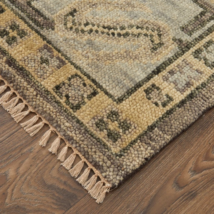 Feizy Fillmore Classic Diamond, Brown/Gray, 2'-6" x 12' Runner