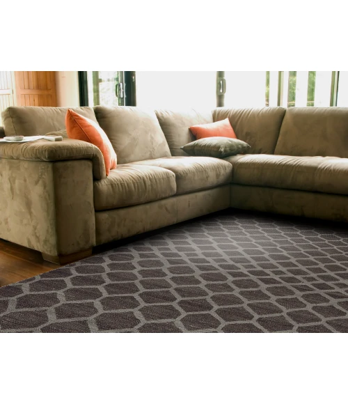 Feizy Prentiss Classic Geometric, Gray, 9' x 12' Area Rug