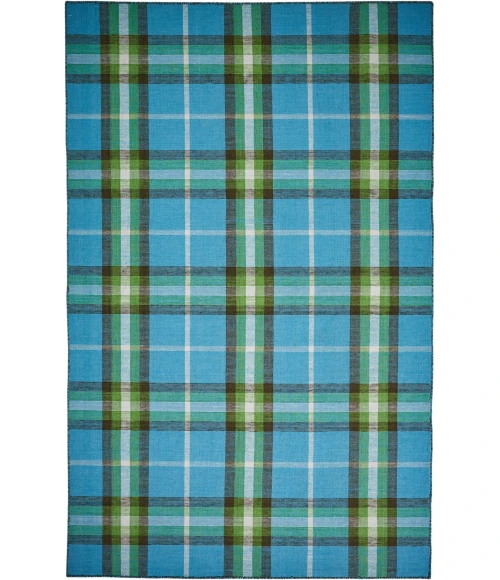 Feizy Crosby Eco-Friendly PET Dhurrie, Horizon Blue/Green, 8ft x 10ft Area Rug