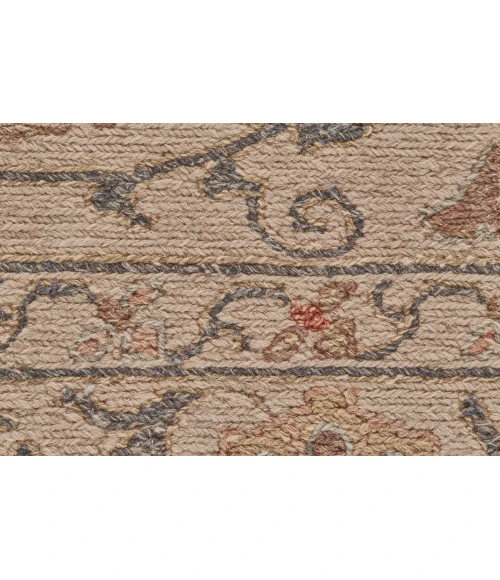 Feizy Amherst Classic Bordered, Tan/Gray/Red, 3'-6" x 5'-6" Accent Rug