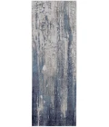 Feizy Indio Industrial Abstract, Ivory/Blue/Black, 2'-10" x 7'-10" Runner