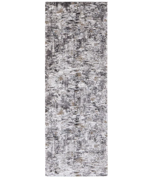 Feizy Vancouver Contemporary Abstract Rug, Ivory/Charcoal Gray, 2'-10" X 7'-10" Area Rug