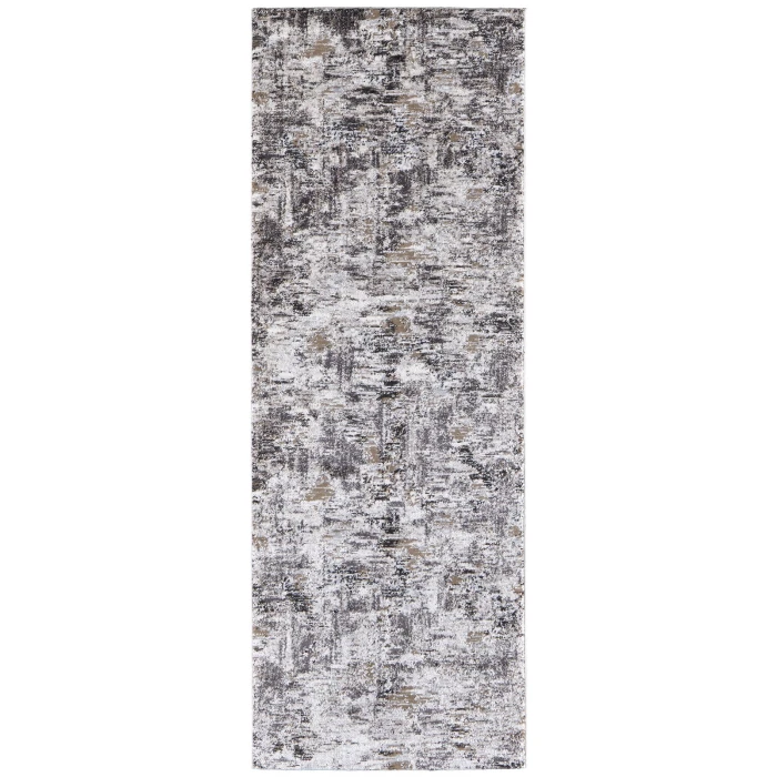 Feizy Vancouver Contemporary Abstract Rug, Ivory/Charcoal Gray, 2'-10" X 7'-10" Area Rug