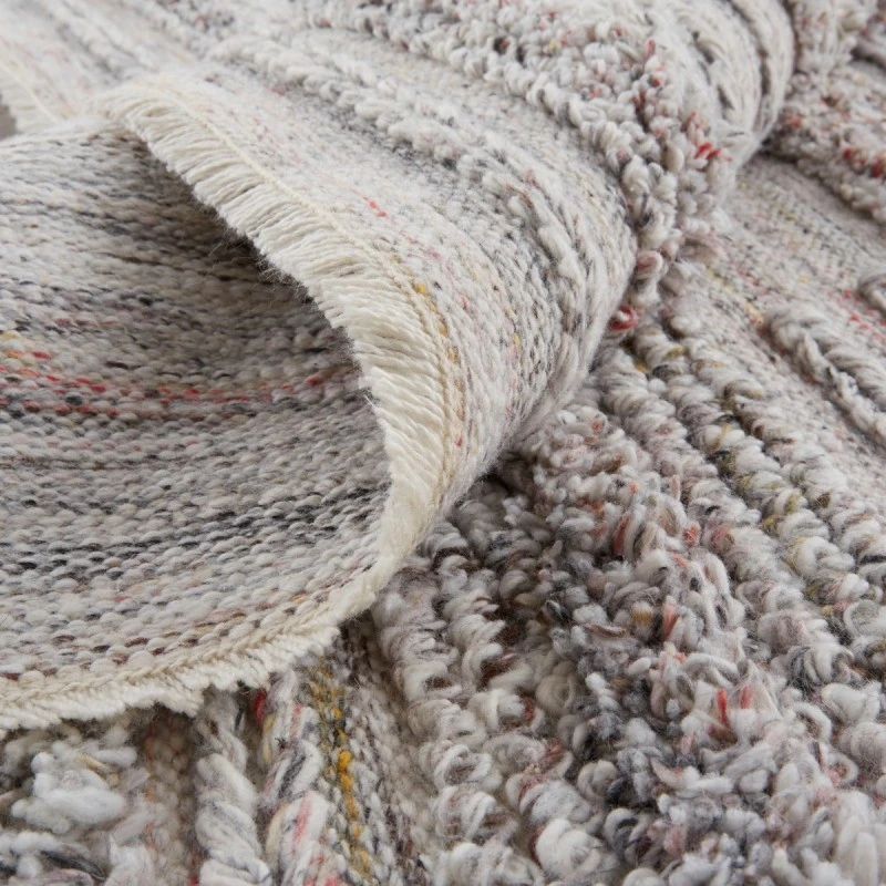 Feizy Alden Contemporary Bohemian Shag Rug, Gray/Red/Yellow, 5ft x 8ft Area Rug