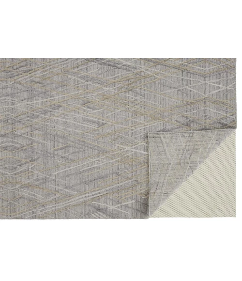 Feizy Elias Abstract Diamond Accent Rug, High/Low, Oyster Gray/Taos Taupe, 2ft x 3ft