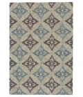 Feizy Bermuda Bohemian & Eclectic Geometric, Blue/Gray/Taupe, 5' x 8' Area Rug