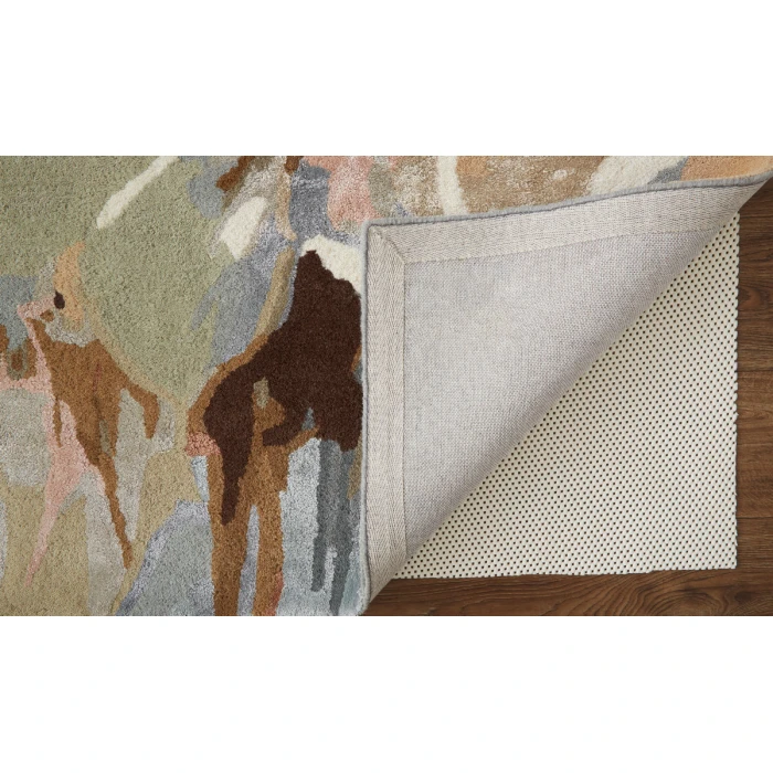 Feizy Dafney Casual Floral & Botanical, Tan/Gray/Green, 9' x 12' Area Rug