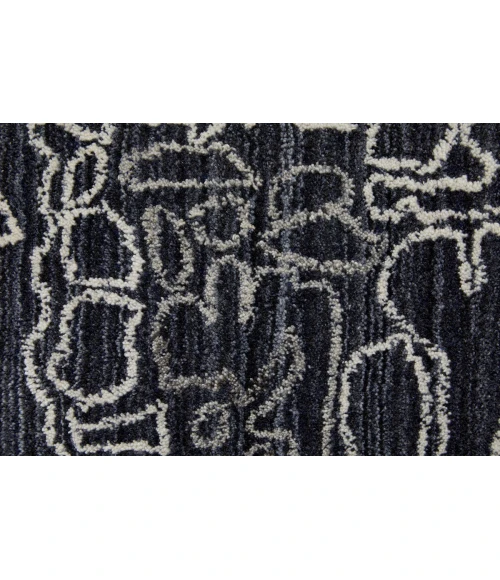 Feizy Whitton Industrial Abstract, Black/Gray/Ivory, 9' x 12' Area Rug