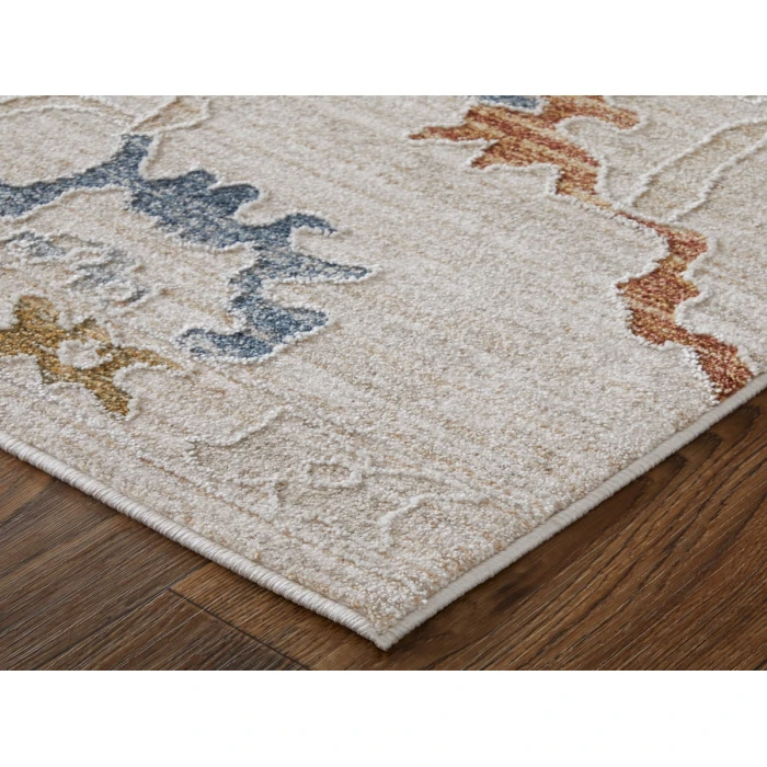 Feizy Pasha IVORY/MULTI PAS39M8F 5 ft. X 7 ft. 6 in. Rectangle Rug