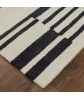 Feizy Maguire Industrial Abstract, Ivory/Black, 10' x 14' Area Rug