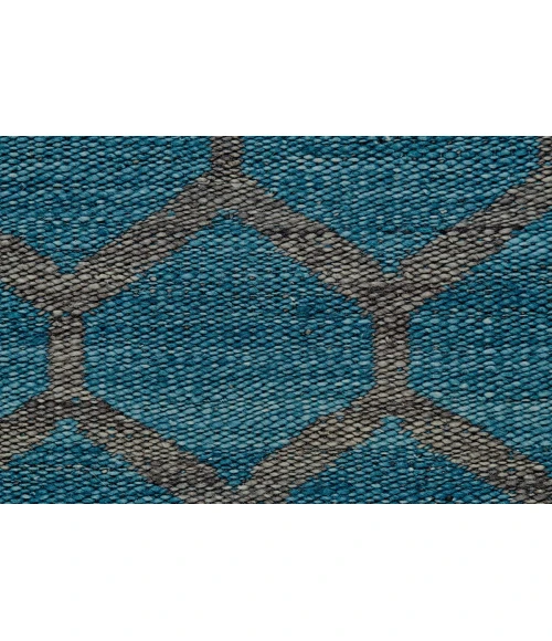 Feizy Prentiss Classic Geometric, Blue/Gray, 9' x 12' Area Rug