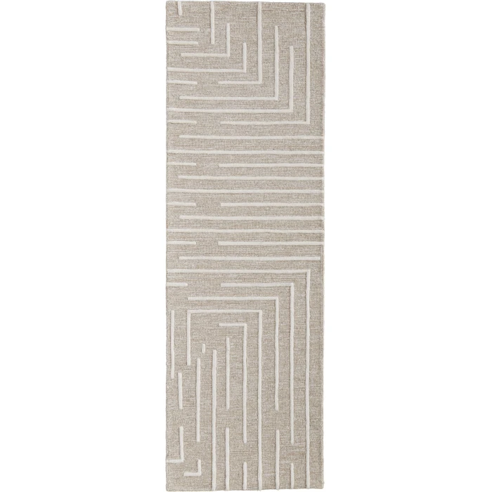 Feizy Fenner Taupe/Ivory T10T8003 2ft.6in. x 8ft. Rect. Rug