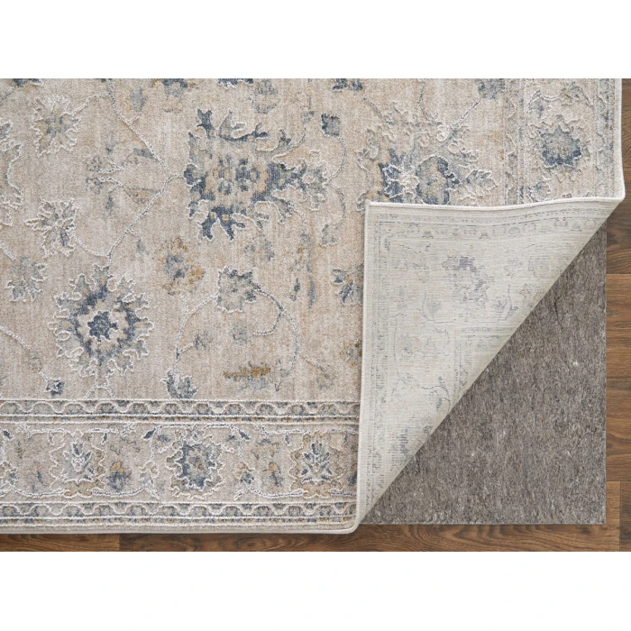 Feizy Pasha BEIGE/BLUE PAS39M7F 2 ft. X 3 ft. Rectangle Rug
