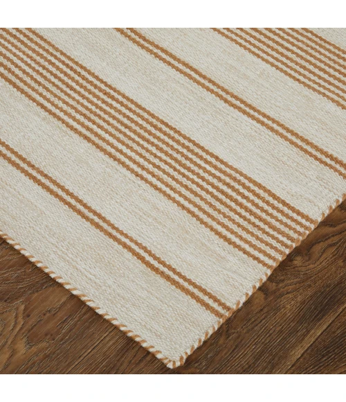 Feizy Duprine Casual Stripes, Ivory/Taupe/Brown, 8' x 11' Area Rug