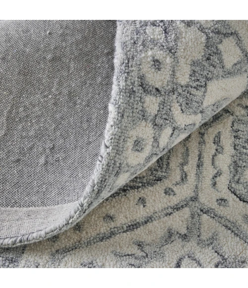 Feizy Belfort Gray/White 8698A27F 5 ft. X 8 ft. Rect. Rug