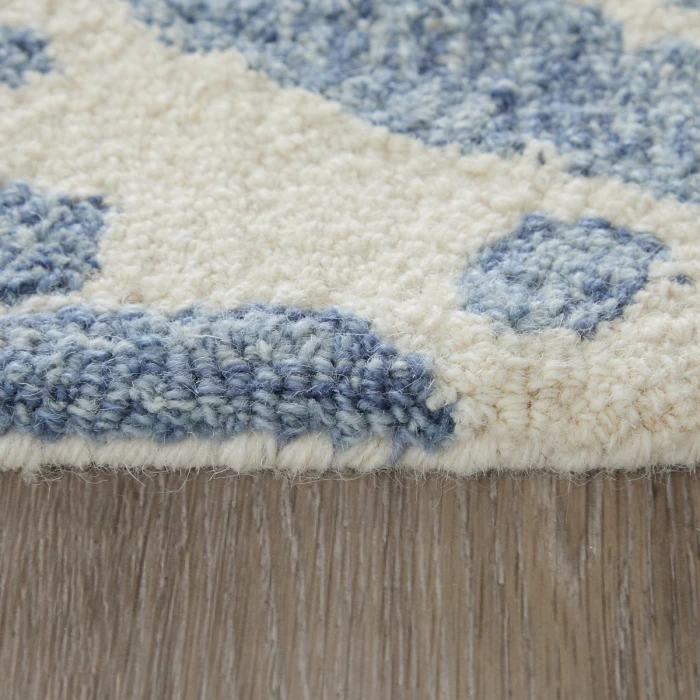 Feizy Wallace Blue/Ivory WAL8A39F 5 ft. X 8 ft. Rect. Rug