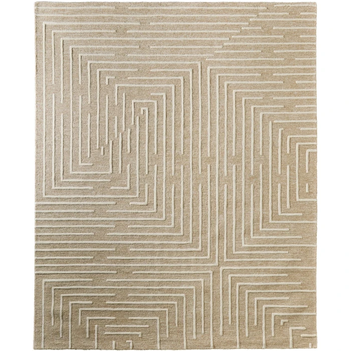 Feizy Fenner Taupe/Ivory T10T8003 5ft. x 8ft. Rect. Rug