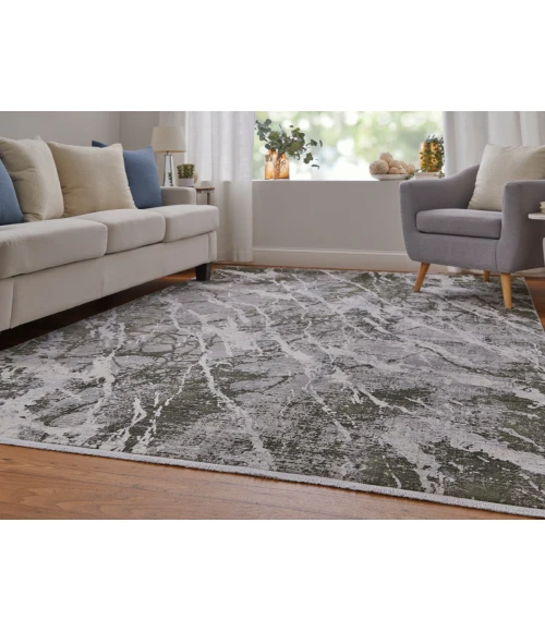 Feizy Cadiz GREEN/IVORY 86639N6F 3 ft. 1 in. X 5 ft. Rectangle Rug