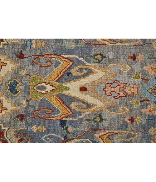 Feizy Leylan Bohemian & Eclectic Ikat, Blue/Gray/Tan, 11'-6" x 15' Area Rug