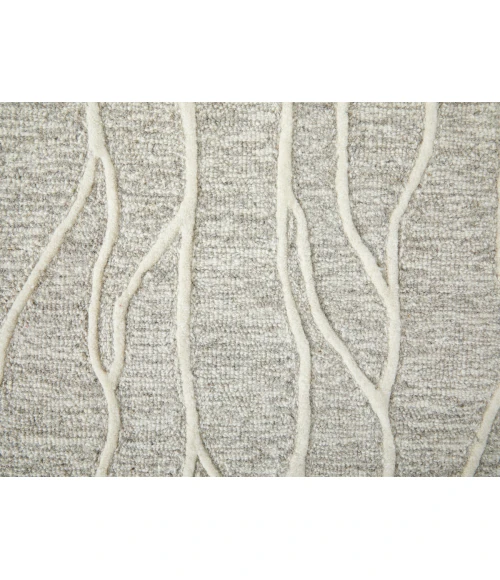 Feizy Enzo Casual Abstract, Taupe/Ivory, 9'-6" x 13'-6" Area Rug