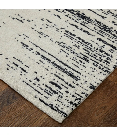 Feizy Coda Industrial Abstract, Black/White, 2' x 3' Accent Rug