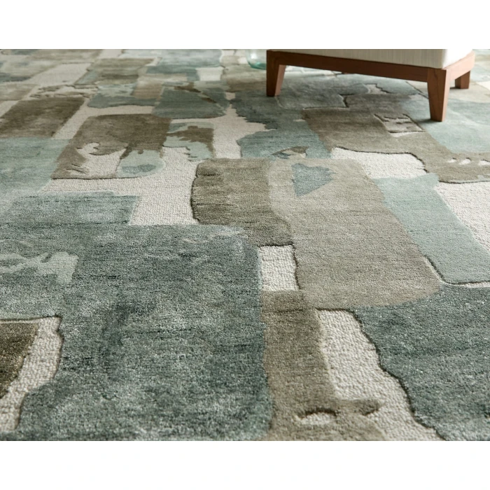 Feizy Kendall Green/Brown/Ivory KDL8A59F 2 ft. X 3 ft. Rect. Rug