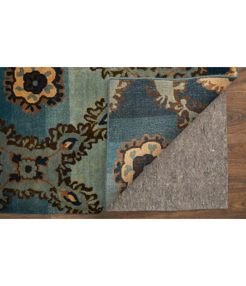 Feizy Amzad Craftsman Ikat, Blue/Gray/Tan, 9'-6" x 13'-6" Area Rug
