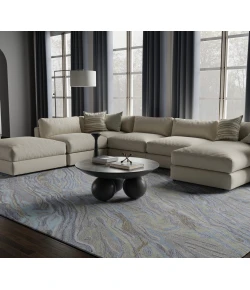 Feizy Kawai Blue/Green/Gray KAW8982F 9 ft. X 12 ft. Rect. Rug