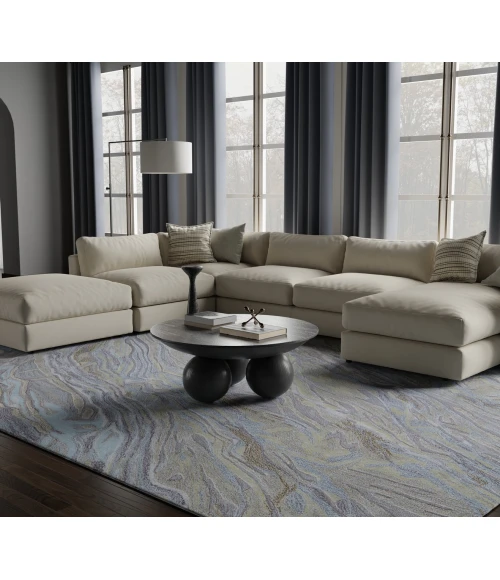 Feizy Kawai Blue/Green/Gray KAW8982F 9 ft. X 12 ft. Rect. Rug
