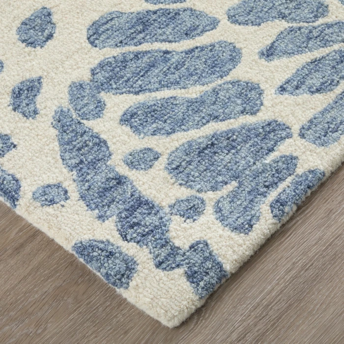 Feizy Wallace Blue/Ivory WAL8A39F 5 ft. X 8 ft. Rect. Rug