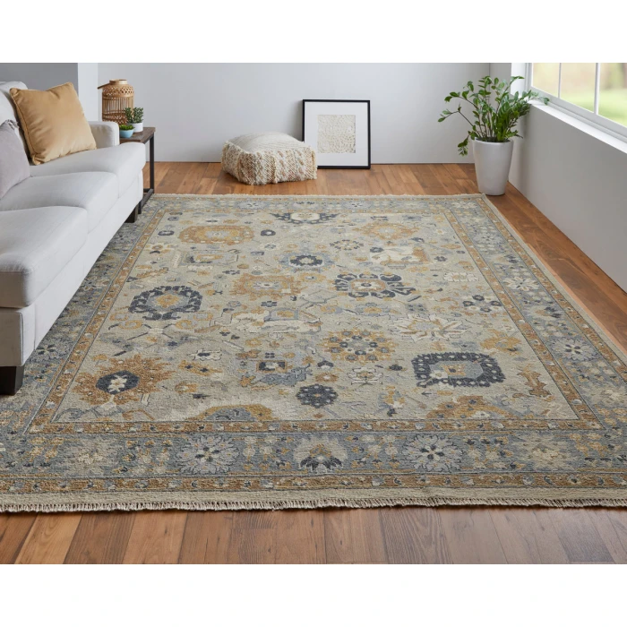 Feizy Corbitt Classic Oriental, Blue/Brown/Gray, 2' x 3' Accent Rug