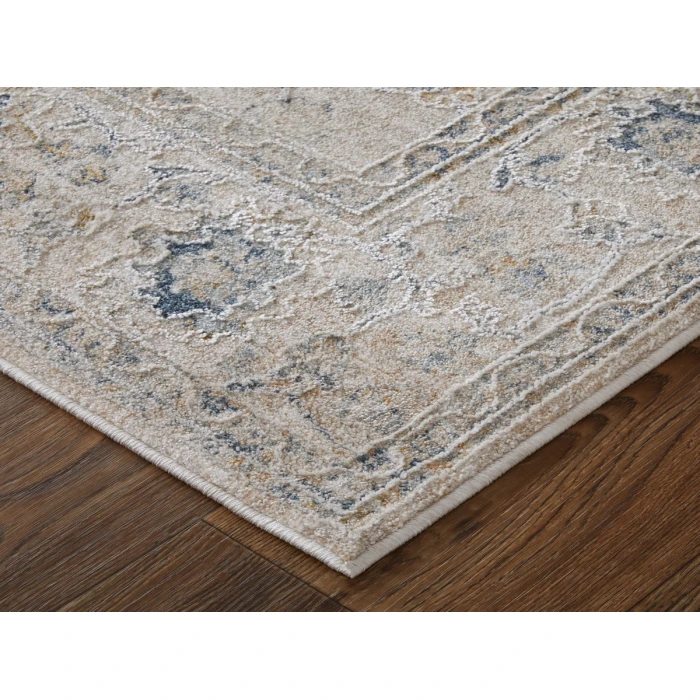 Feizy Pasha BEIGE/BLUE PAS39M7F 2 ft. X 3 ft. Rectangle Rug