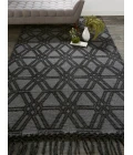 Feizy Phoenix Farmhouse Diamond, Black/Gray, 7'-9" x 9'-9" Area Rug