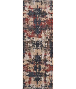 Feizy Pearson Blue/Red/Tan PRS39SQF 2ft.6in. x 7ft.3in. Rect. Rug