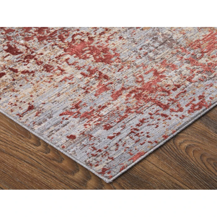 Feizy Pryor RED/MULTI PRY39NGF 6 ft. 7 in. X 9 ft. 6 in. Rectangle Rug
