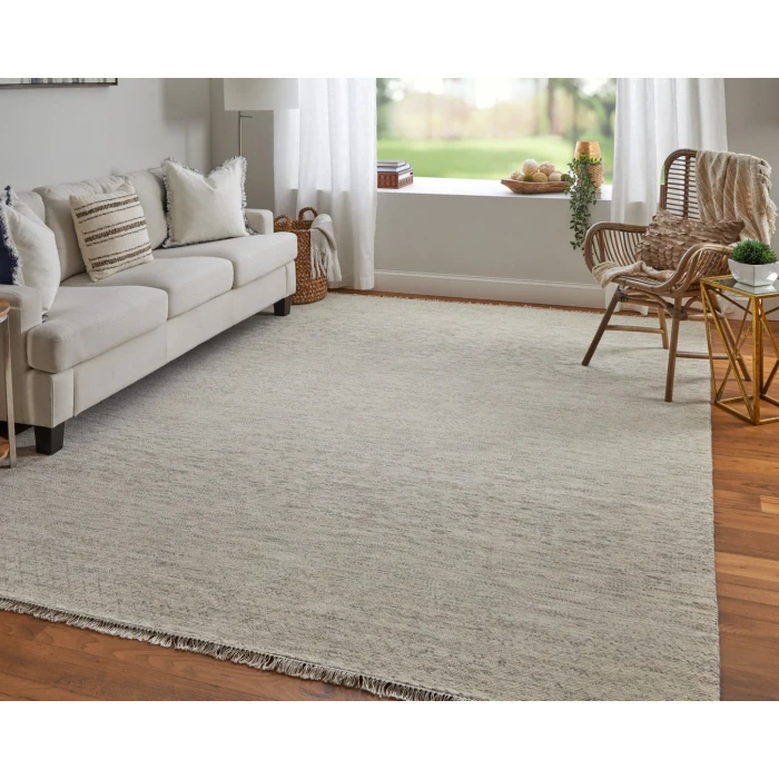 Feizy Branson Ivory/Pink/Gray BRN69BQF 8ft. x 8ft. Round Rug