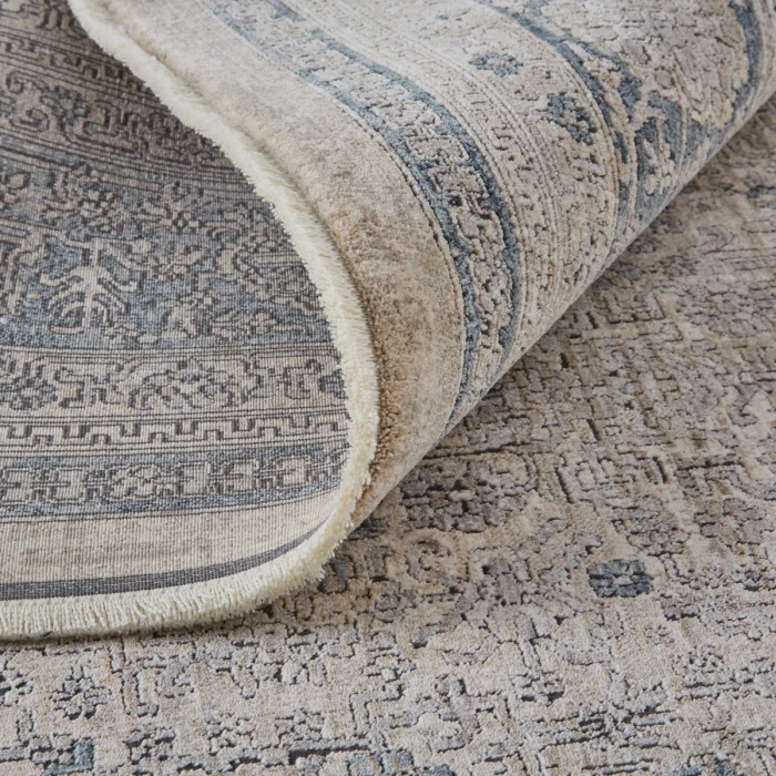Feizy Marquette Rustic Persian Farmhouse Rug, Warm Gray/Blue, 2ft x 3ft Accent Rug