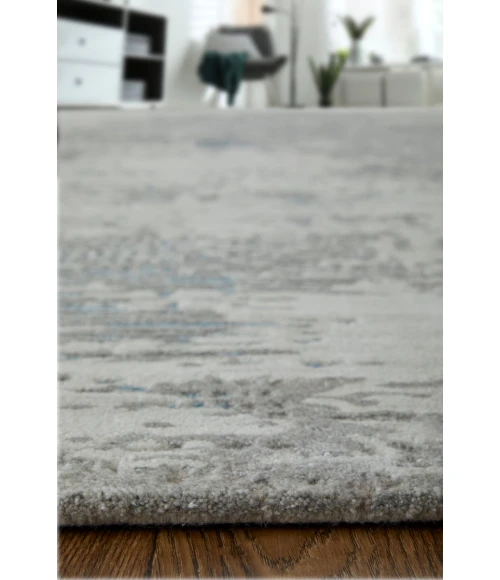 Feizy Zarah Bohemian & Eclectic Abstract, Gray/Taupe/Blue, 8' x 10' Area Rug