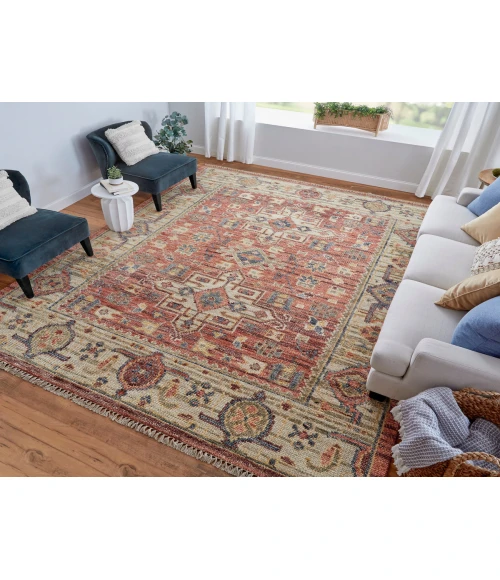Feizy Fillmore RUST/BEIGE FIL69CKF 9 ft. X 12 ft. Rectangle Rug