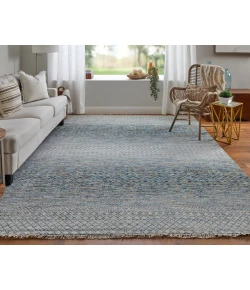 Feizy Branson Blue/Ivory/Brown BRN69BQF 8ft. x 8ft. Round Rug