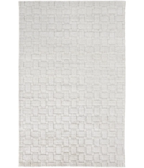 Feizy Redford Minimal Viscose Rug, White, 5' x 8' Area Rug