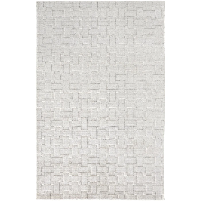 Feizy Redford Minimal Viscose Rug, White, 12' x 15' Area Rug