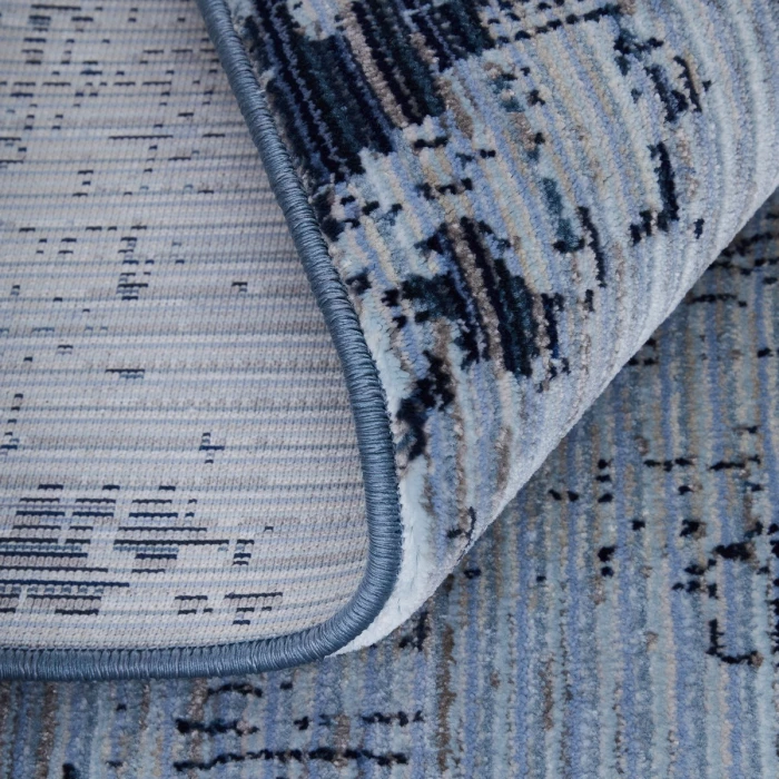 Feizy Sonora Blue/Black SNR39PLF 2 ft. X 3 ft. Rect. Rug