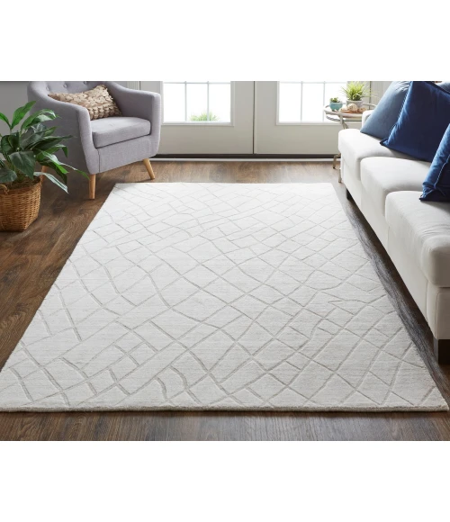 Feizy Redford Minimal Viscose Rug, Beige, 10' x 14' Area Rug
