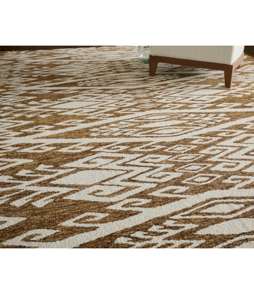 Feizy Wallace Brown/White WAL8A43F 5 ft. X 8 ft. Rect. Rug