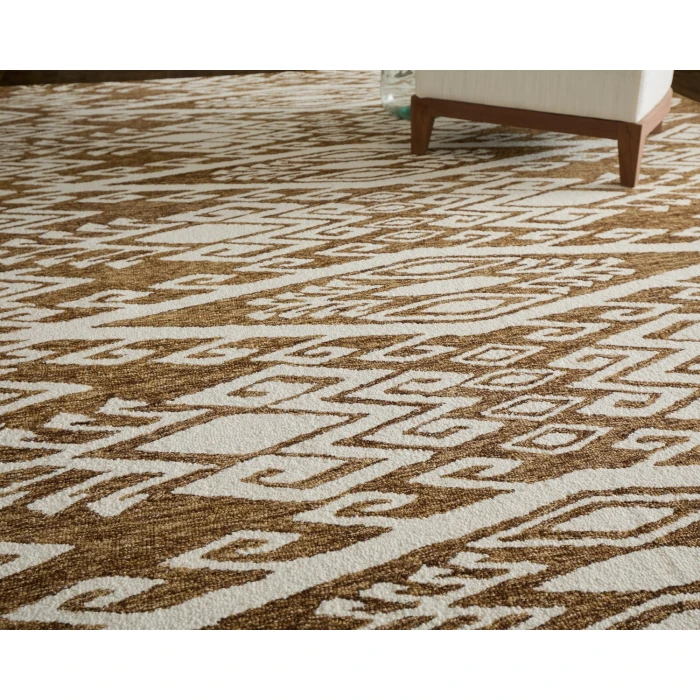 Feizy Wallace Brown/White WAL8A43F 2 ft. X 3 ft. Rect. Rug