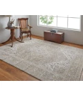 Feizy Celene Vintage Medallion, Brown/Ivory/Tan, 7'-9" x 10' Area Rug