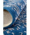 Feizy Bella High/Low Floral Wool Rug, Vallarta Blue/Silver Gray, 10ft x 14ft Area Rug