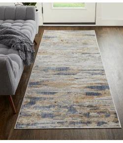 Feizy Laina 39G5F BEIGE/BLUE Area Rug 3 ft. X 10 ft. Runner